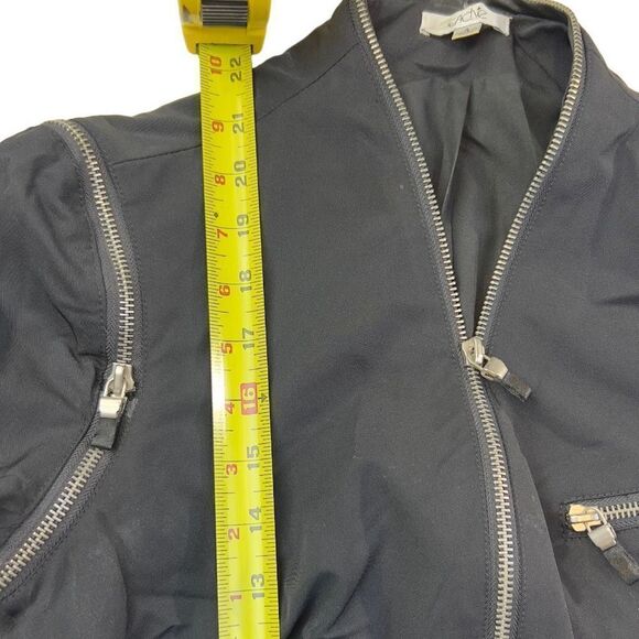 Cache Womens Nylon Blend Pockets Long Sleeve Front Zip Basic Jacket Black Size 2 - Picture 5 of 9